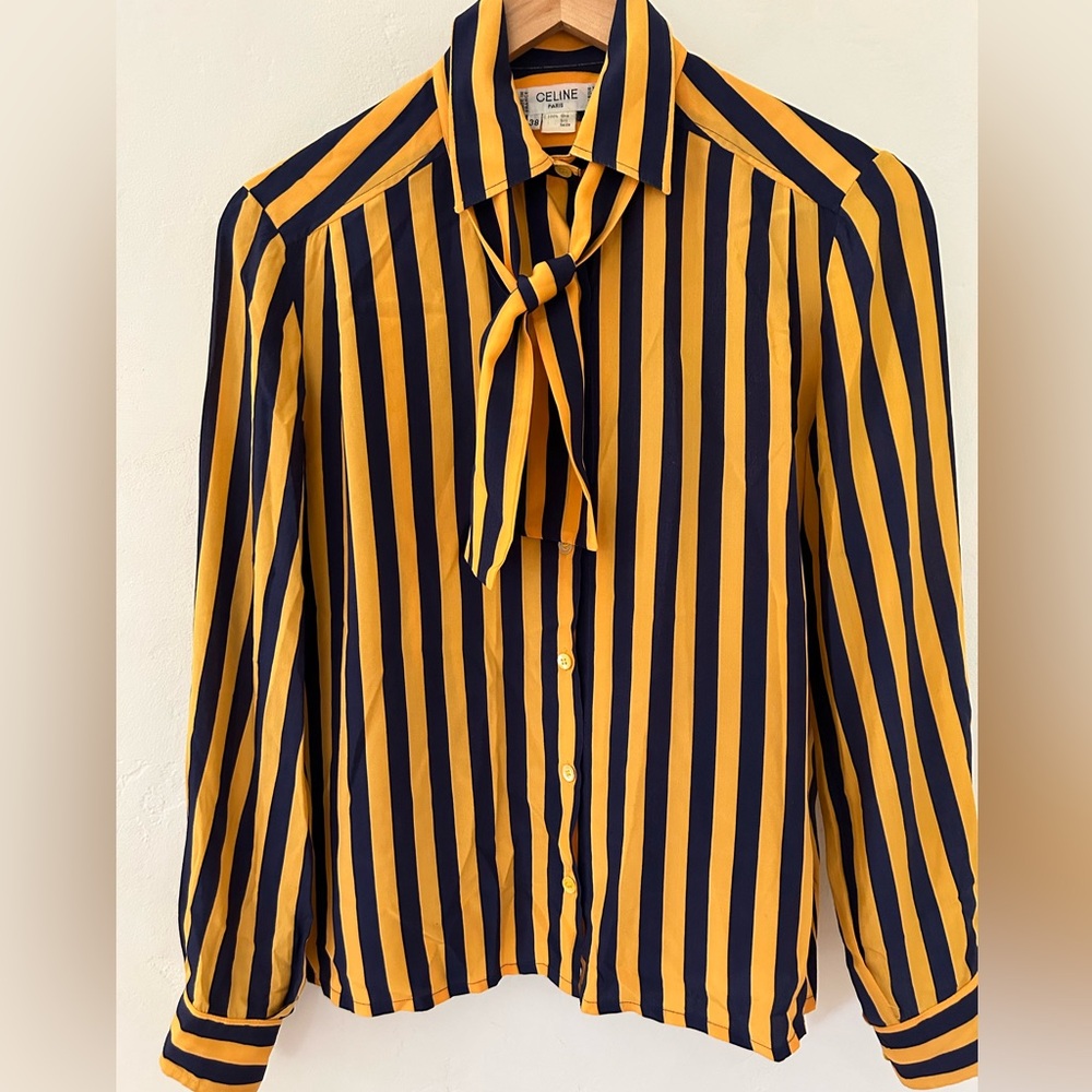 Vintage 80s Celine silk blouse size vintage 38 / US 4